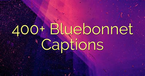 400+ Bluebonnet Captions - wordscanfly.org