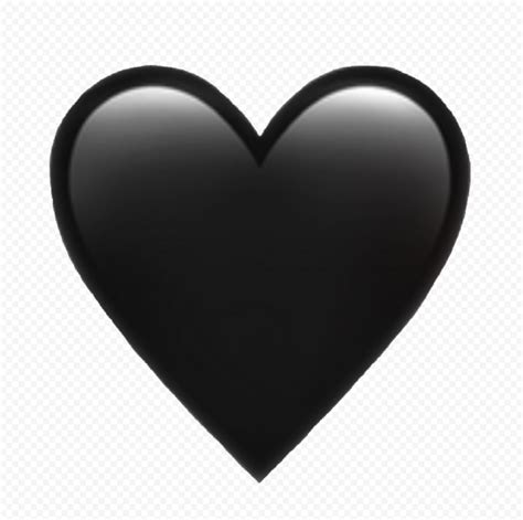 HD Black Heart Emoji Free PNG | Citypng