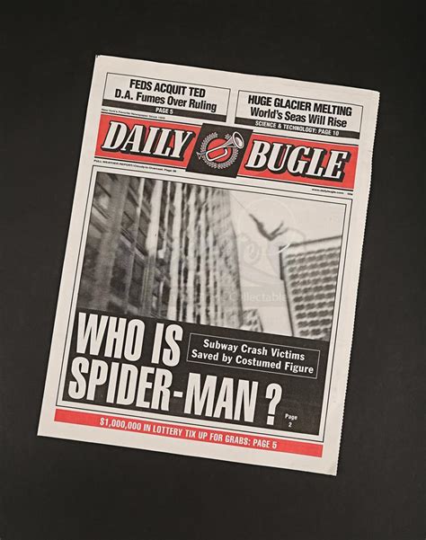 Lot # 168 - SPIDER-MAN - Daily Bugle Newspaper Cover - Price Estimate: