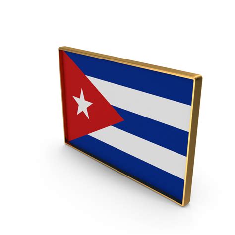 Cuba Country Flag In Rectangle Golden Frame PNG Images & PSDs for ...