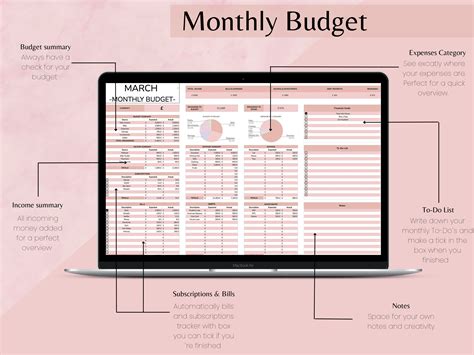 Bill Tracker Google Sheets Spreadsheet Template, Monthly Budget Planner ...