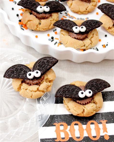 Halloween Bat Cookies: Peanut Butter Blossoms with a Twist - Tonality Designs