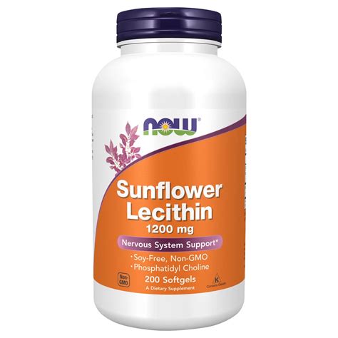 NOW Sunflower Lecithin 1200 mg Softgels - Shop Diet & Fitness at H-E-B