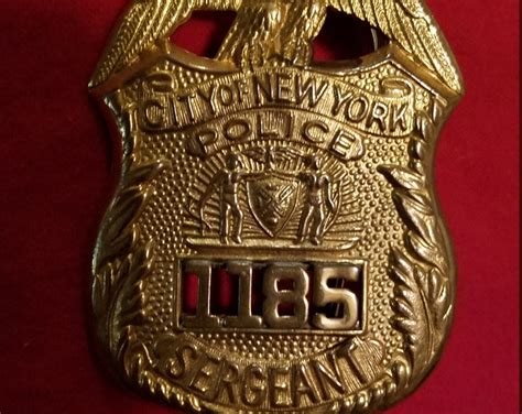 Vintage NYPD Sergeant Badge - Etsy