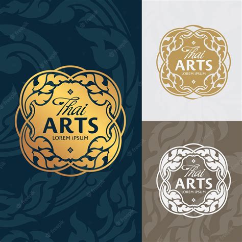 Premium Vector | Logo thai art traditional concept design background