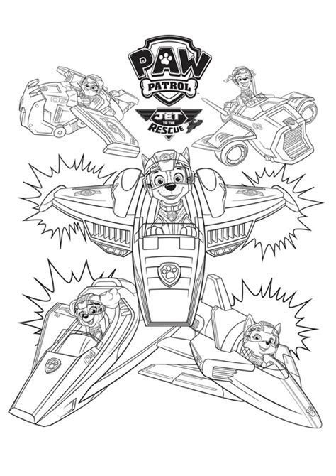 Paw Patrol Jet to the Rescue Coloring Pages & coloring book.