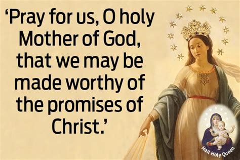 Pray For Us, O Holy Mother of God, That We May Be Made Worthy of the Promises of Christ | The ...