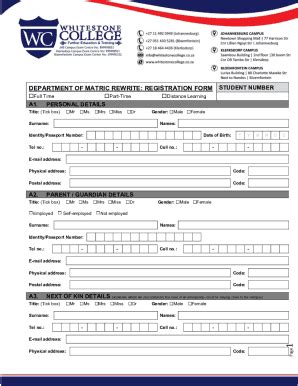 College Registration Form - Fill and Sign Printable Template Online