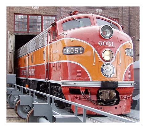 Southern Pacific 6051an EMD E9 locomotive enters the en transfer table. Photo taken by Evan ...