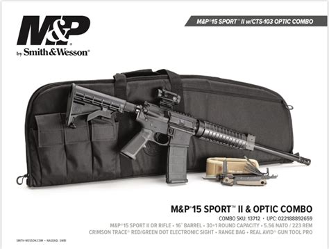 SMITH & WESSON M&P 15 SPORT II COMBO 5.56 W/ CT OPTIC, CARRY CASE & REAL AVID AR-15 TOOL - Duke ...