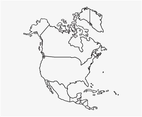 Printable North America Blank Map - Free Transparent PNG Download - PNGkey