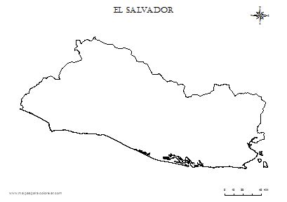 Mapas de El Salvador para colorear