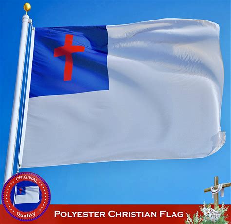 G128 - Christian Flag 3x5 ft Christian Cross Religious Church Flag ...