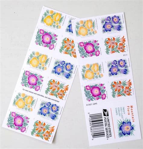 200 Mountain Flora flowers 2022 USPS Forever First Class Stamps Postage ...