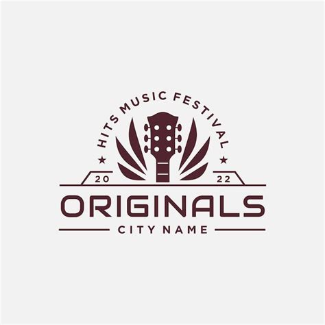 Premium Vector | Live music concert logo design template