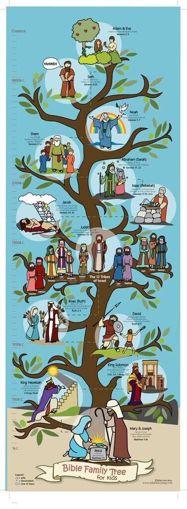 Buy Bible Family Tree & Timeline , (39" x 14") Christian History & Art for Church Homeschool Or ...