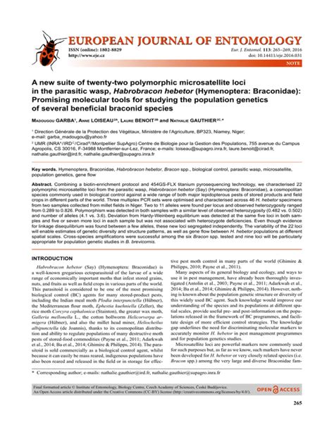 Open full article - European Journal of Entomology