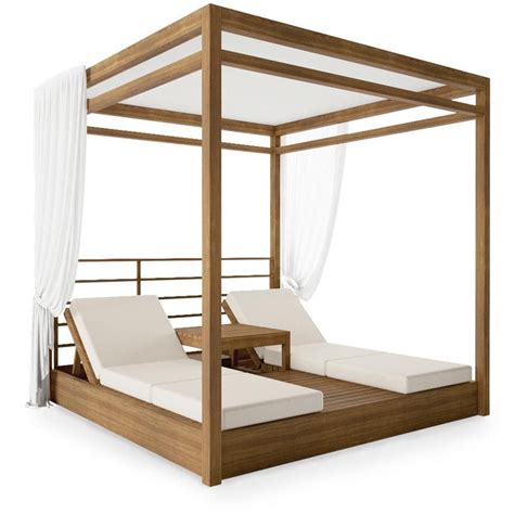 Savannah Teak Twin Outdoor Daybed Canopy Set — France & Son