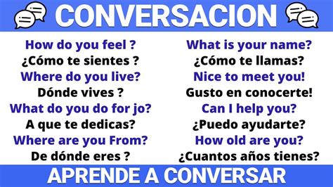 Conversación Básica en Inglés y Español 💬 Diálogos | Frases para ...