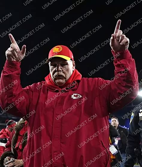 NFL Andy Reid Red Chiefs Jacket - USA Jacket