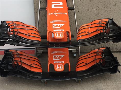 Close up of the mclaren front wing at the recent race : formula1