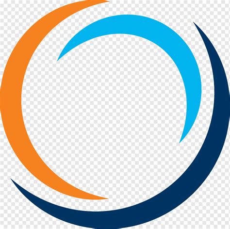 Orange, blue, and black logo, Logo Circle Technology, circle, blue ...