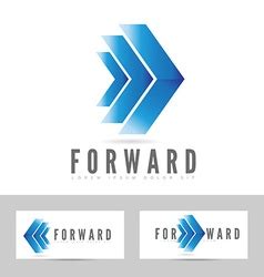 Forward arrow moving concept logo Royalty Free Vector Image