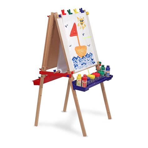 Melissa & Doug Deluxe Wooden Standing Art Easel