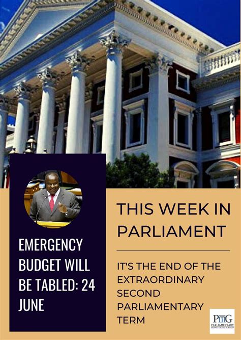 The Week Ahead: End of Term & Tabling of Emergency Budget | PMG