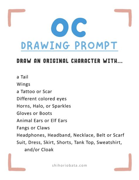 100+ Fun Creative Drawing Prompts (with Printable)