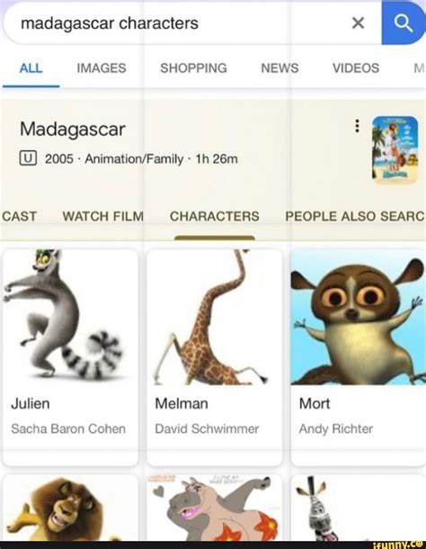 Madagascar characters x ALL IMAGES SHOPPING NEWS VIDEOS N Madagascar CAST WATCH FILM CHARACTERS ...