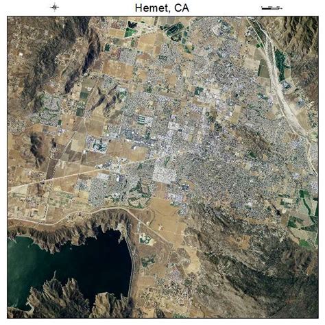 Aerial Photography Map of Hemet, CA California