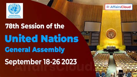 78th Session of the United Nations General Assembly September 18-26, 2023