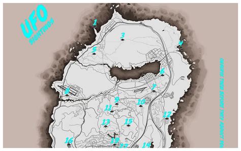 GTA Online UFO Sightseeing event complete map with all locations