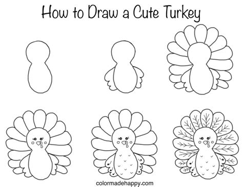 29+ Easy Turkey Drawing Cute - EileenKobie