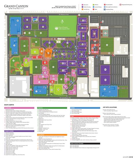 Grand Canyon University Campus Map - Maping Resources