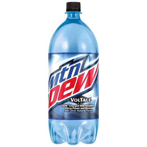 Mountain Dew Blue Voltage Soda - 2L Bottle | Mountain dew, Perfect drinks, Soda