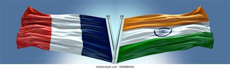 Double Flag India France Waving Flag Stock Illustration 1896884563 | Shutterstock