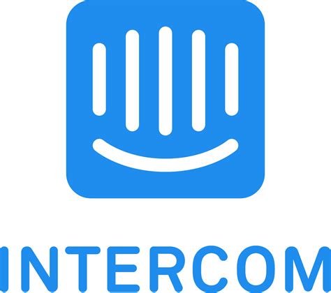 Intercom full blue logo transparent PNG - StickPNG