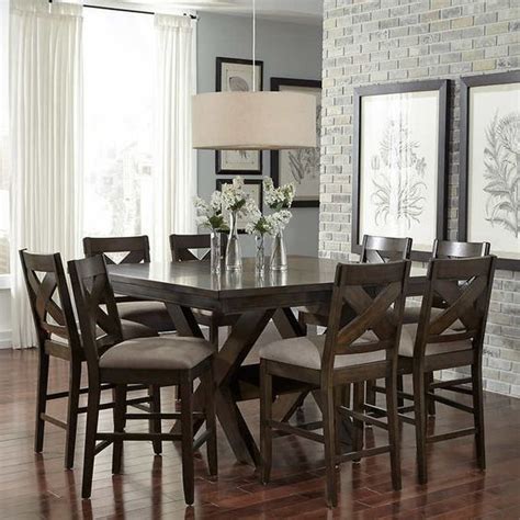 Felicia 9-piece Counter-height Dining Set | Counter height dining room tables, Counter height ...