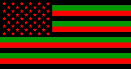 [Afro-American with Green Stars flag] | African american flag, American flag colors, Red black ...