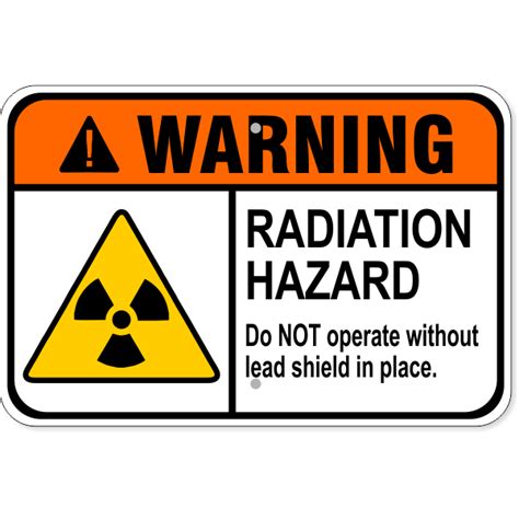 12" x 18" Warning Radiation Hazard Aluminum Sign - CustomSigns.com