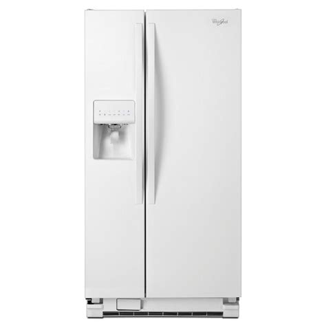 Whirlpool 33 in. W 21.2 cu. ft. Side by Side Refrigerator in White-WRS322FDAW - The Home Depot