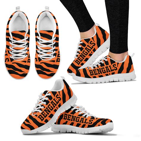 Tiger Skin Stripes Pattern Print Cincinnati Bengals Sneakers – Best Funny Store