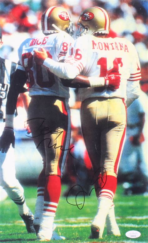 Joe Montana & Jerry Rice Signed 49ers 10x16 Laminated Photo (JSA COA ...