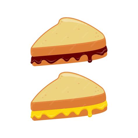 Premium Vector | Chocolate and cheese sandwich illustration design