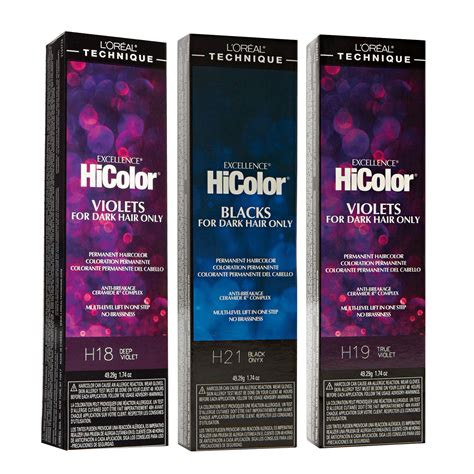 Excellence HiColor Violet & Black Permanent Hair Color Shades by L ...