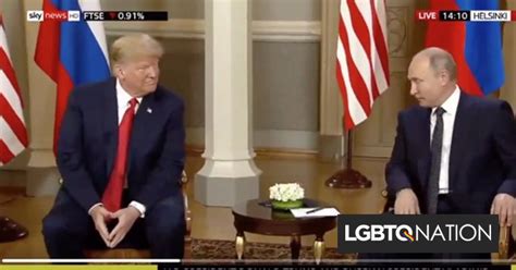 Trump winks at new bestie Vladimir Putin as bromance blossoms - LGBTQ ...