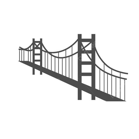 Golden Gate Bridge Black And White Clip Art