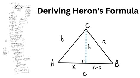 Heron's Formula Derivation - Pythagorean Theorem - YouTube